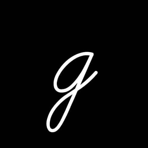 letra g cursiva