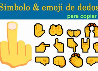Simbolo emoji de dedos copiar
